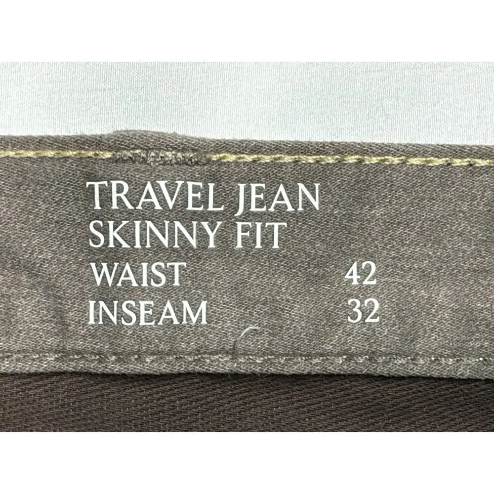 Banana Republic Men's Skinny Fit Brown Travel Jean Pants‎ - 42x32 (42x30)